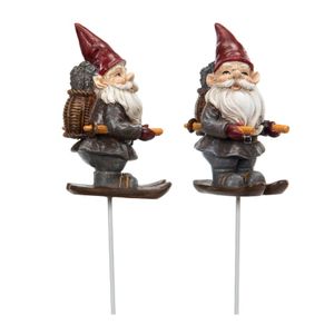 Tomte Stick Skidåkare Poly 2pk