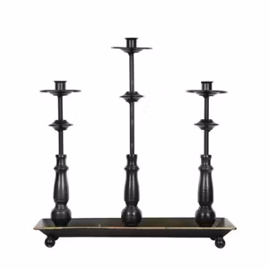 Ljusstake 3arm Svart 35%