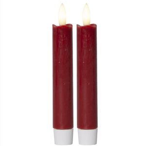 LED ANTIKLJUS 2-PACK FLAMME Röd