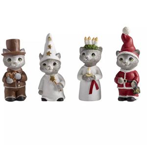 Luciatåg 4-pack, katter H.4-5cm