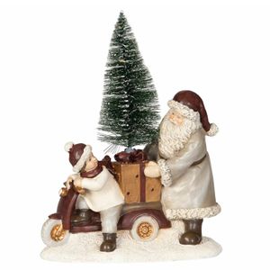 Tomte med Gran Led Poly