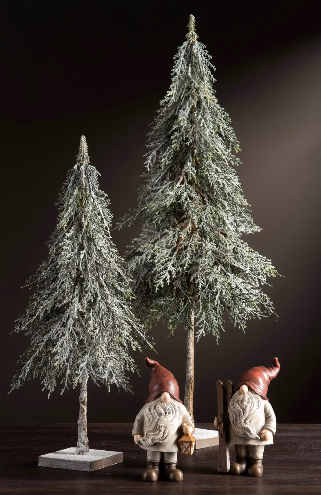Tomte Skidor/Lykta Mix Poly Sett om 2st