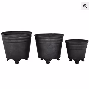 Clara Zink Kruka, 3 set – Svart olika