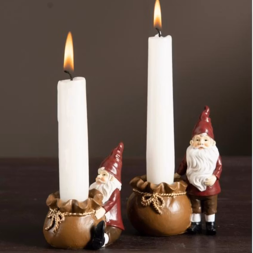 Ljusstake Tomte Mix 2pk