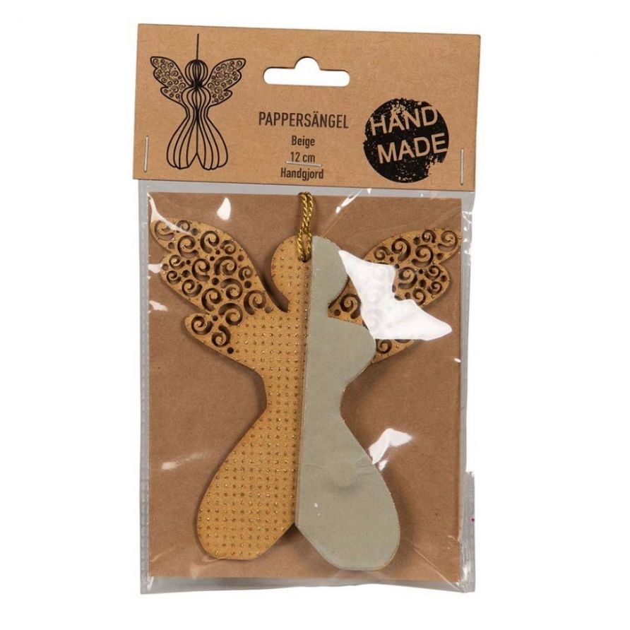 Papperängel Beige/Pistage/Guld 50%