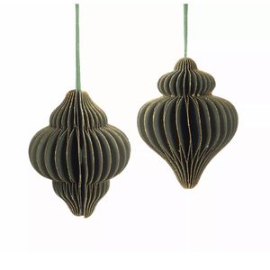 Pappersjulkula Pim Grön/Guld Mix 2pk