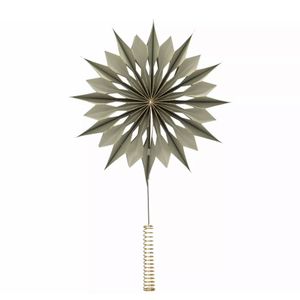 Toppstjärna Papper Beige/Pistage/Guld