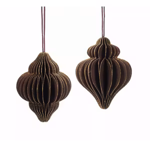 Pappersjulkula Pim Röd/Brun/Guld mix 2pk 50%