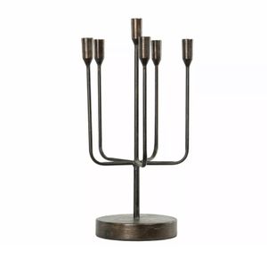 Ljusstake 6arm Svart