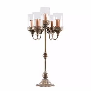 Kandelaber Blockljus 5-arm G.brun