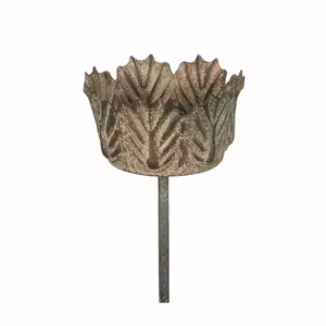 Marschallhållare Blad På Pinne Metall Grön