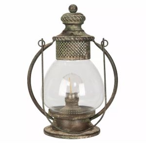Lykta/Lampa Rund Batteri Metall Grön