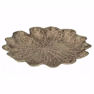 Fågelbad Blad Metall Grön