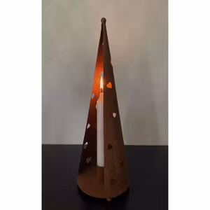 Ljusstake kon med hjärta för kronljus