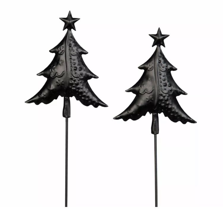 Julgran Stick Metall Svart