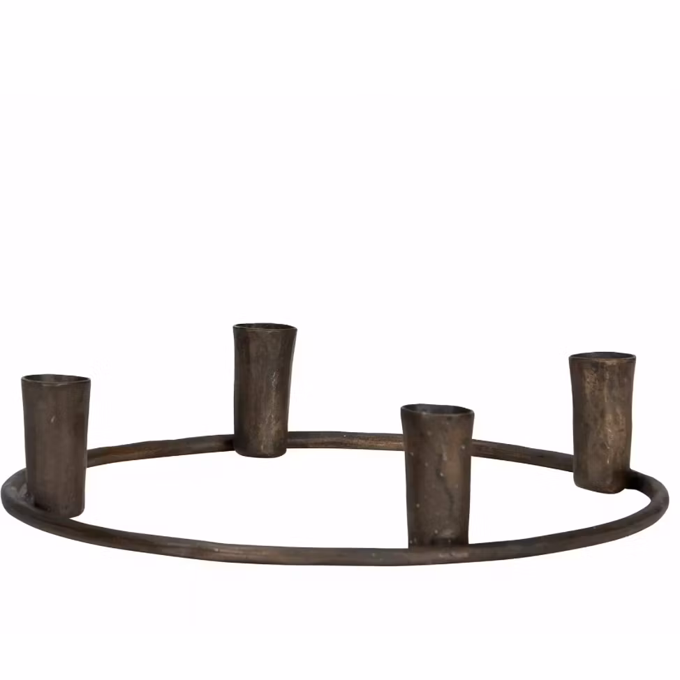 Ljusstake Metall Brun