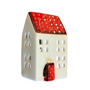 Lykthus vit/röd 50%