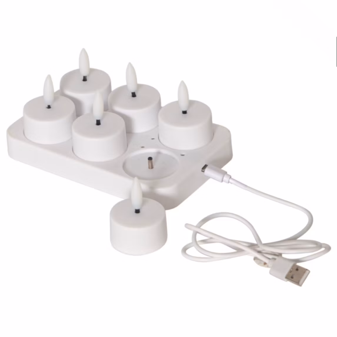 LED VÄRMELJUS 6-PACK FLAMME CHARGE