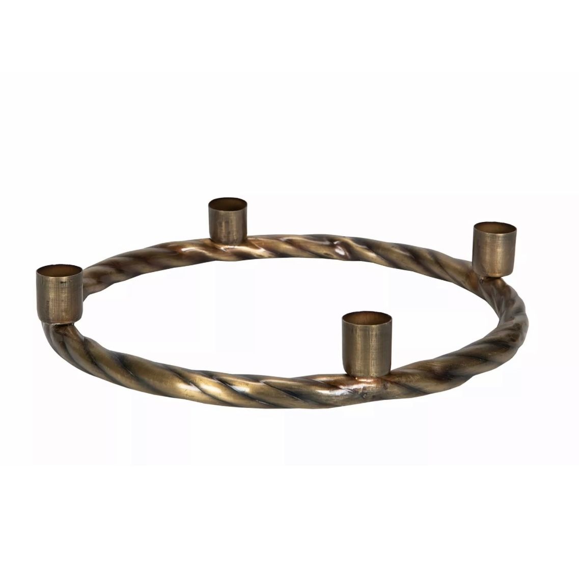Ljusstake Twisted Antik Mässing