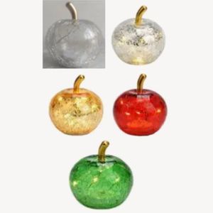 Glasäpple med ledljus 5 olika varianter