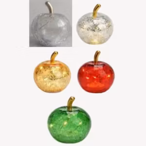 Glasäpple med ledljus 5 olika varianter