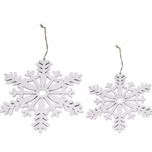 David Dekoration i Trä, 2 mönster/2storlekar Vit 50%