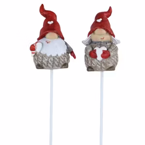 Tomte på stick olika val