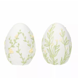 Ägg Blomster Gul Mix Poly 2pk