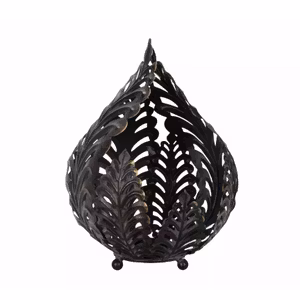 Ljuslykta Knopp Svart/Mässing