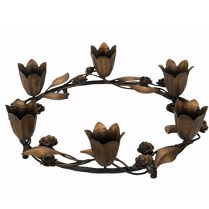 Ljusstake Blomster Mässing