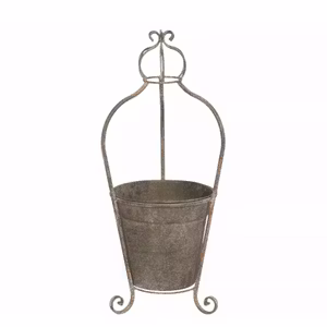 Kruka Krona Metall Grön