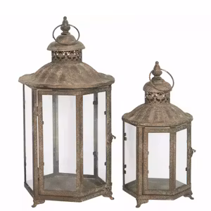 Ljuslykta Henja Metall Grön 2pk