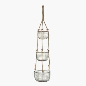 Korgar Metall 3-set Häng Antik Mässing 30%