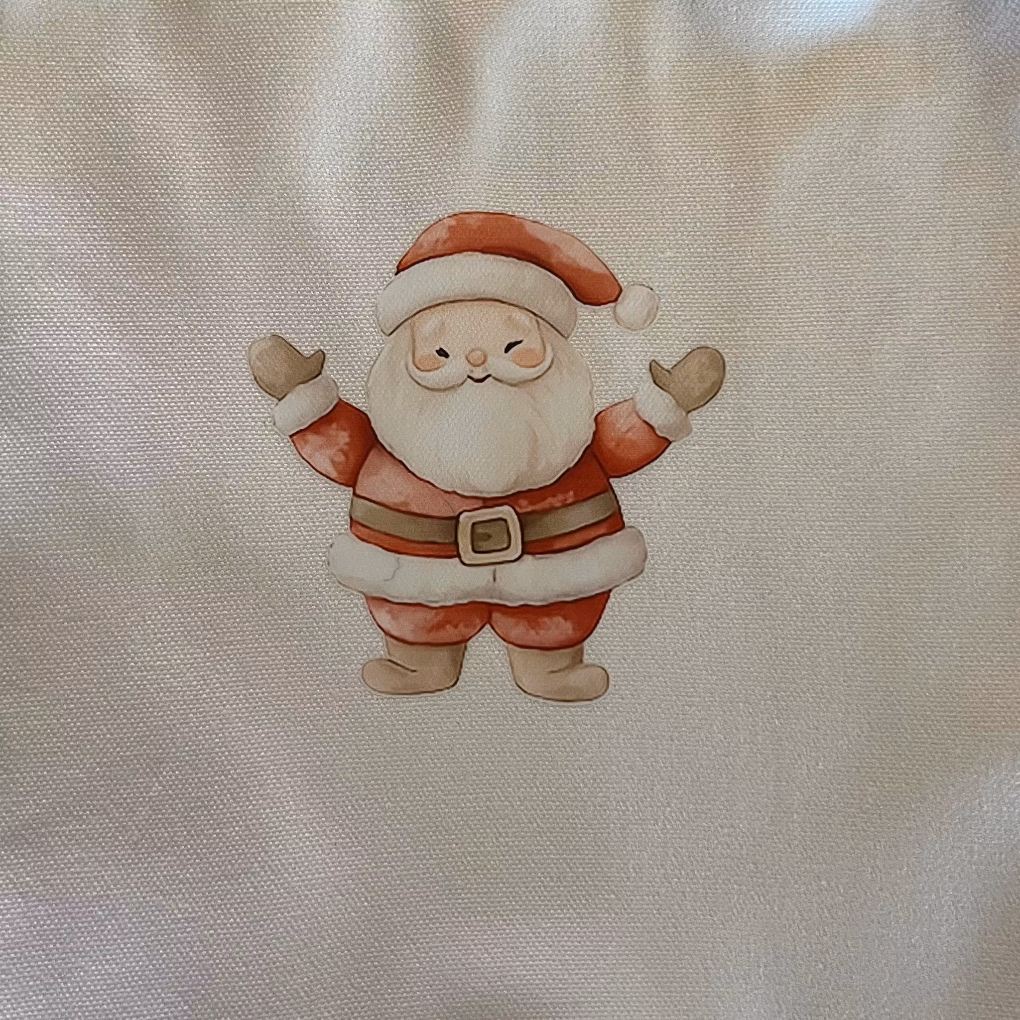 Väska liten vit med tryck