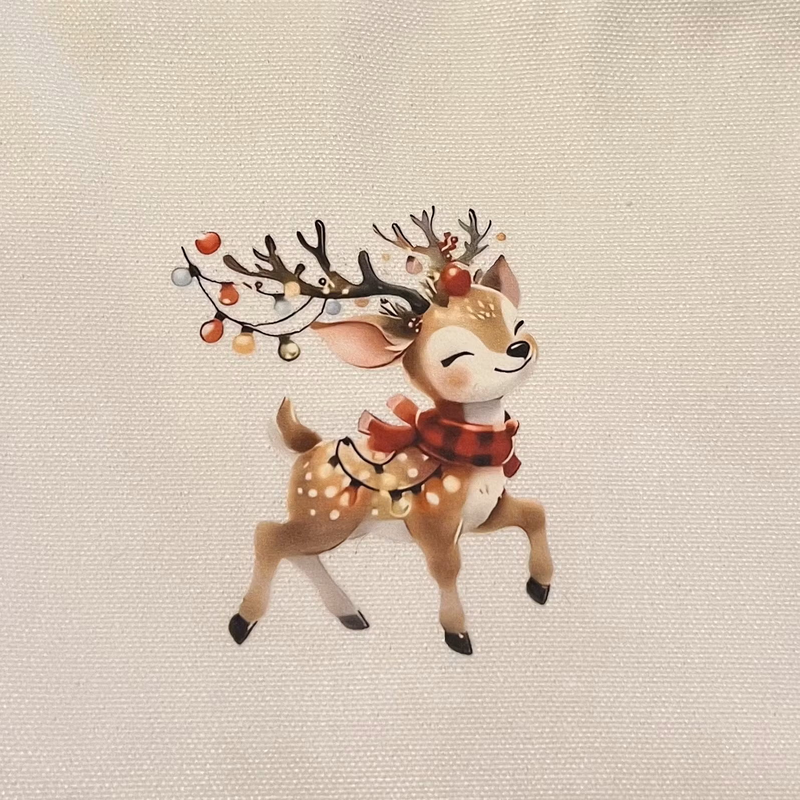 Vit canvas väska