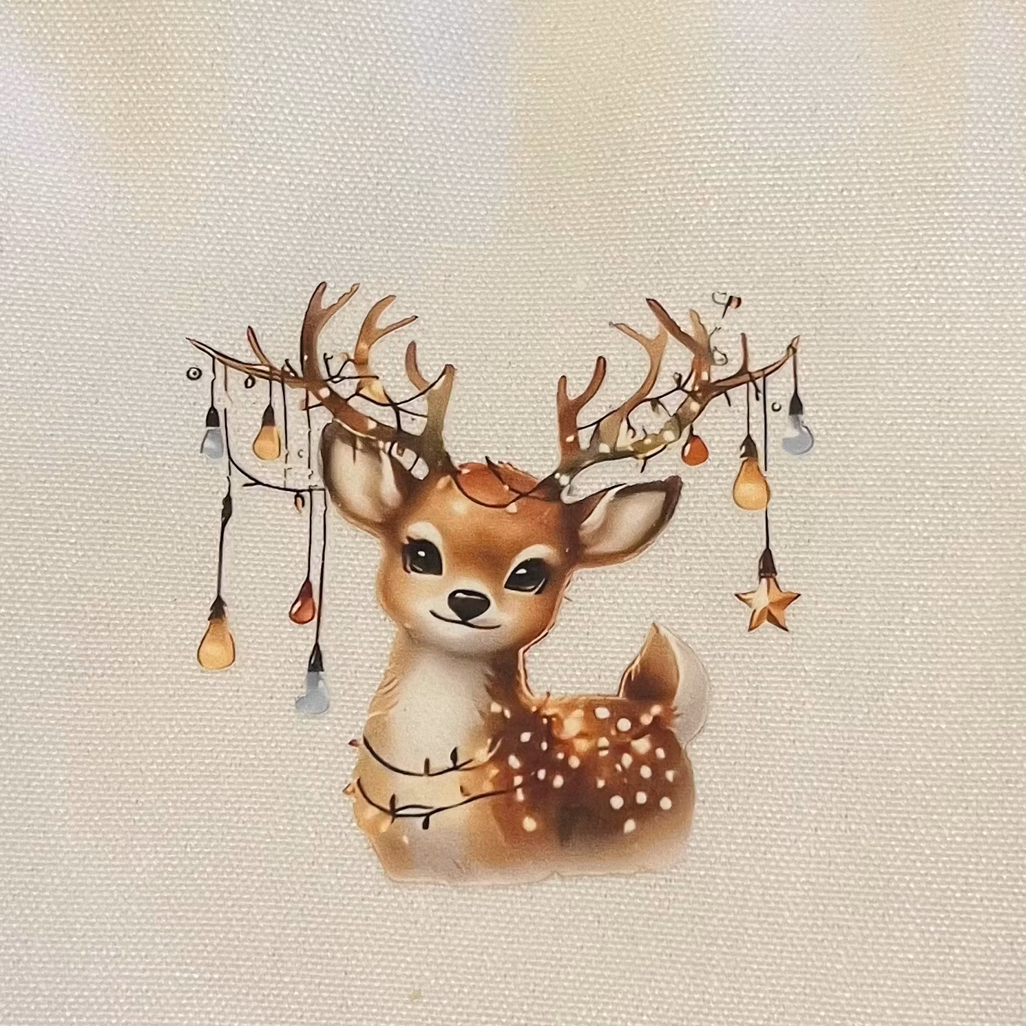 Vit canvas väska