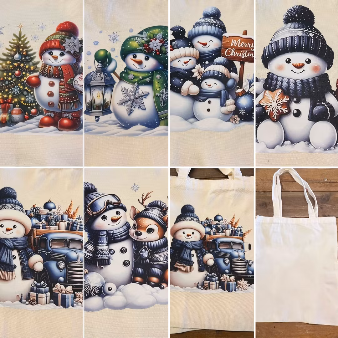 Canvas väska mellan med tryck