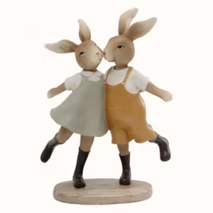 Kaniner med kjol och byxor