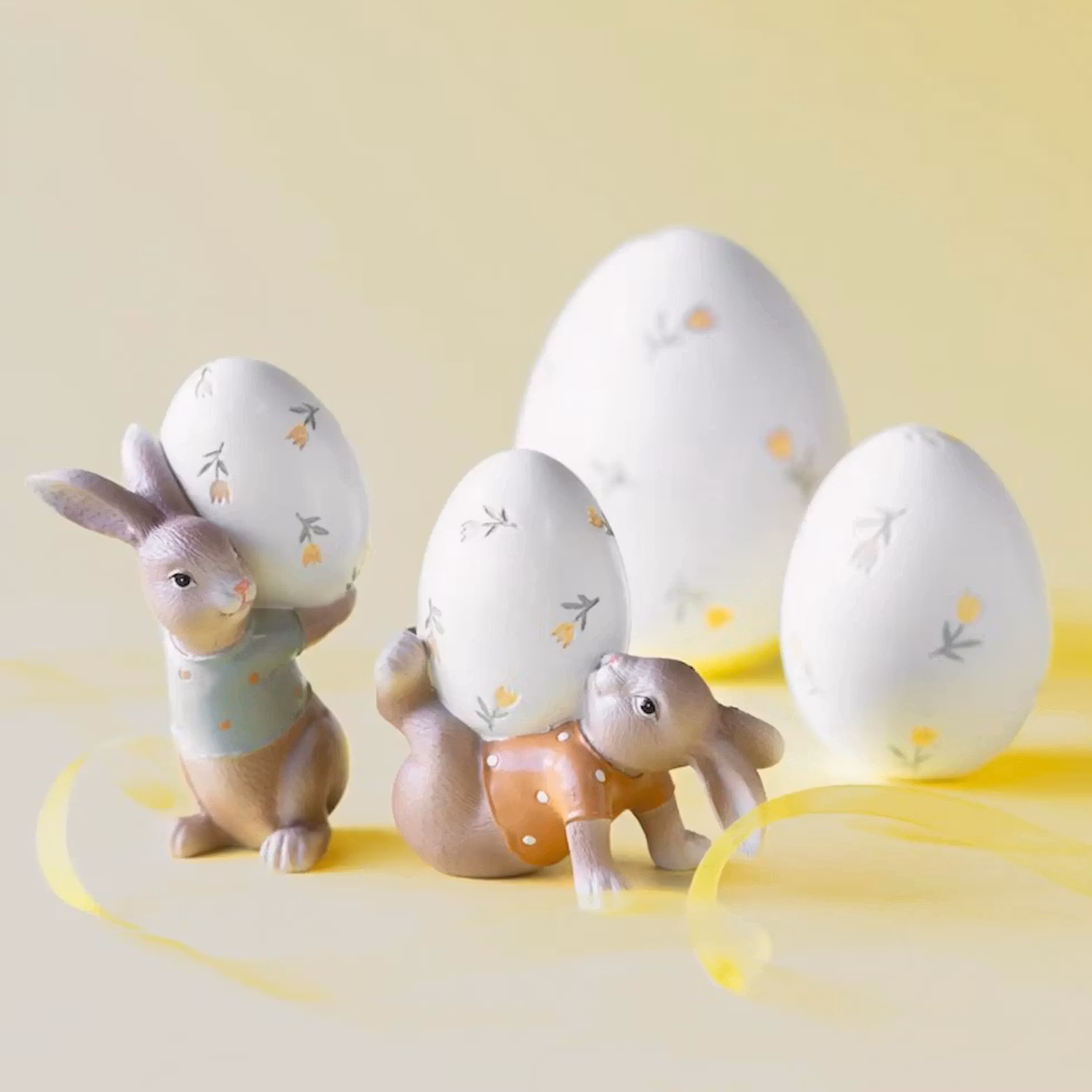 Dekoration Kaniner med Ägg Mix