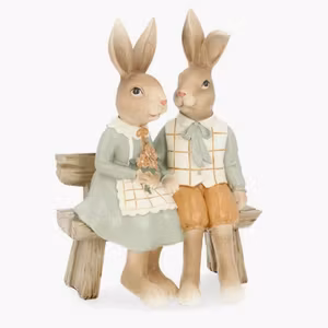 Dekoration Kaninpar Bänk