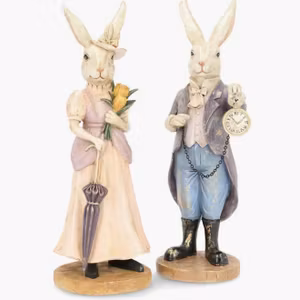 Dekoration Herr och Fru Kanin Mix 1 Par