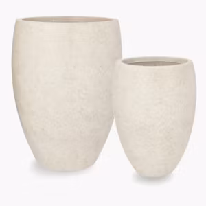 Kruka Utomhus Carrara Marble Sett om 2