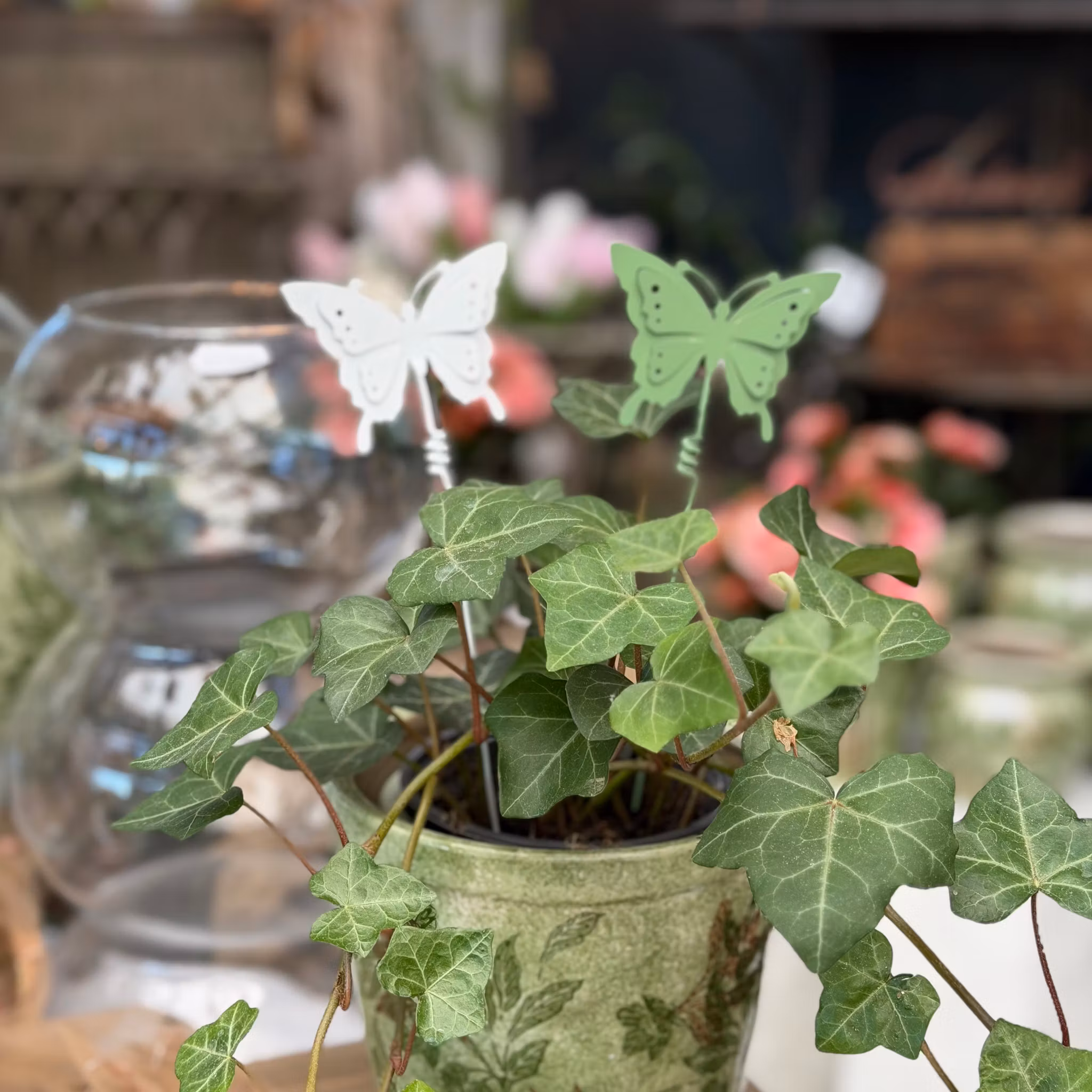 Fjäril på stick 3D Flera färger