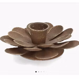 Ljusstake Inse Floral Brown