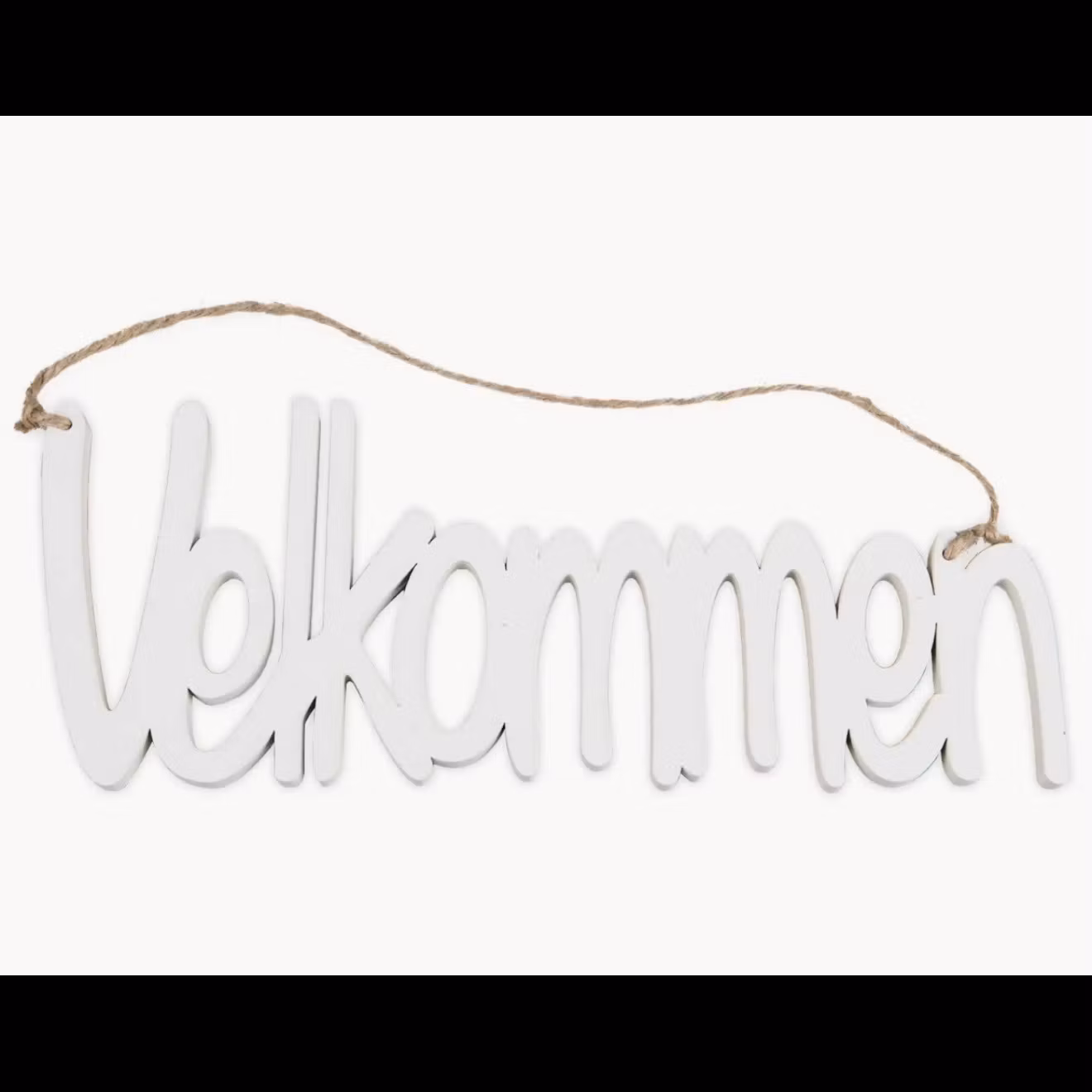 Hänge Velkommen Vit