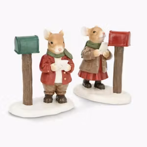 Dekoration Mus Julbrev Mix 2pk