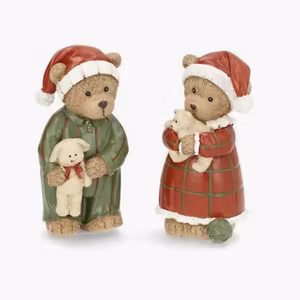 Dekoration Teddybjörn Pyjamas Mix 2pk