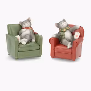 Dekoration Katt Fåtölj Mix 2pk