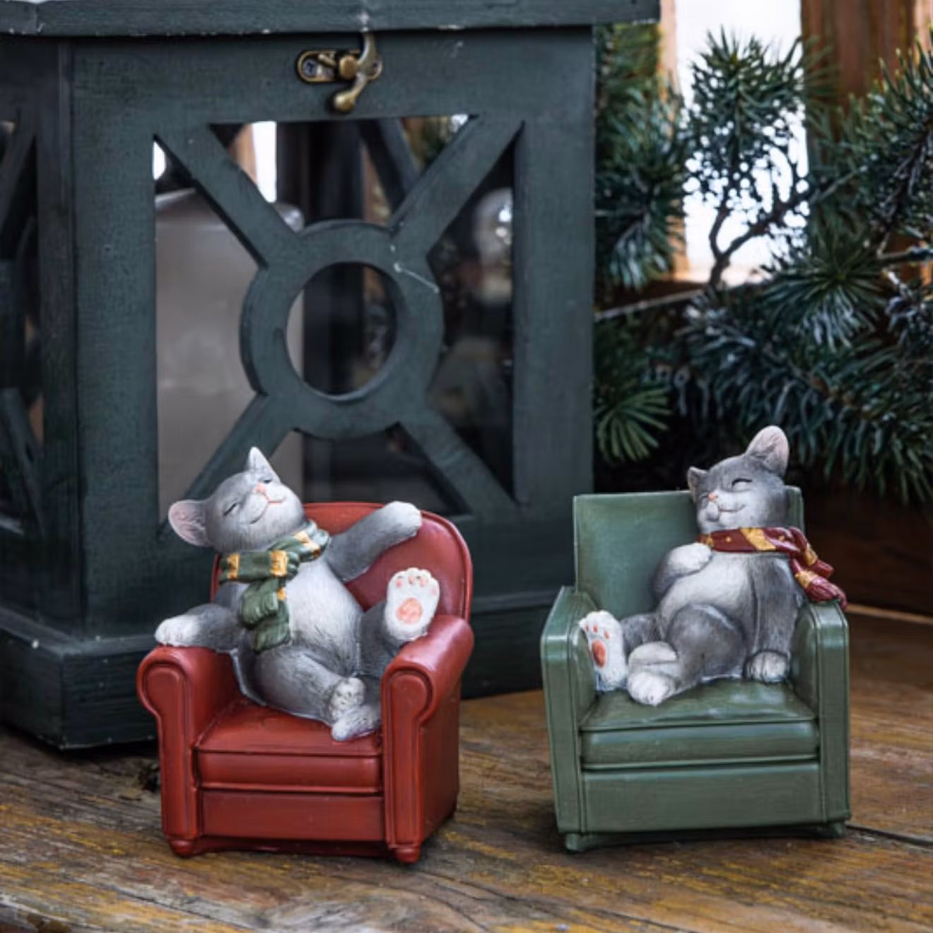 Dekoration Katt Fåtölj Mix 2pk