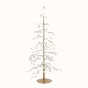 Julegran m. prismor och guldtråd
